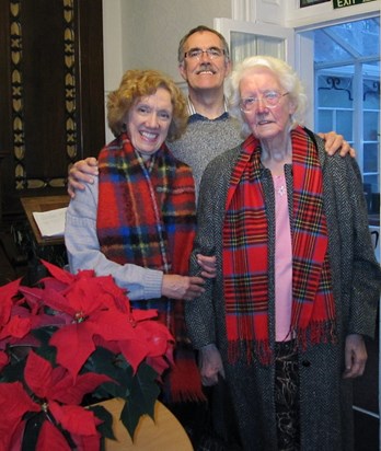 Proudly wearing the Stewart tartan   New Year 2011