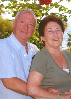 Eddie with Betty on holiday