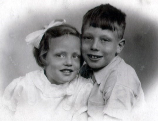 Mum and brother Roy in 1941
