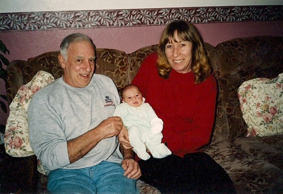 Mum, Dad and first grandchild Laura