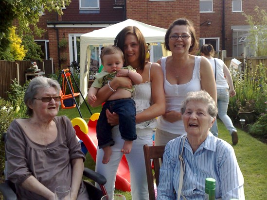 Five Generation Photo on Harrys 1st Birthday