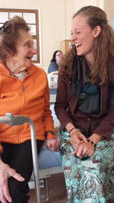 Julia visiting Gwen in hospital, Dublin