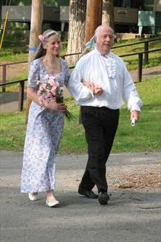 Country dancers gathered at Circle Lodge in May 2009 to affirm this happy couple's marriage.