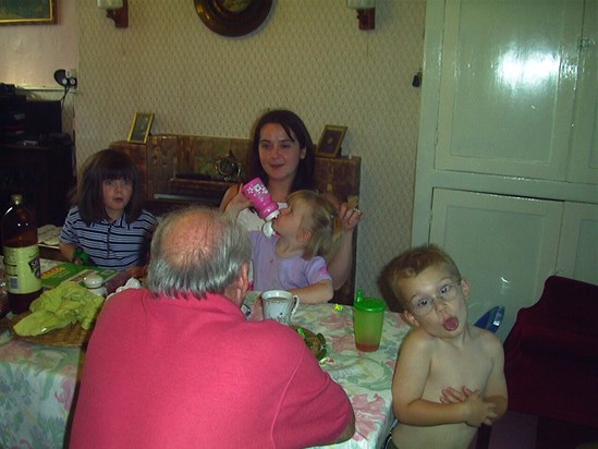 Dad with great grandchildren