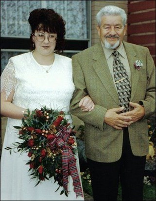 mums wedding, grandpa was so proud