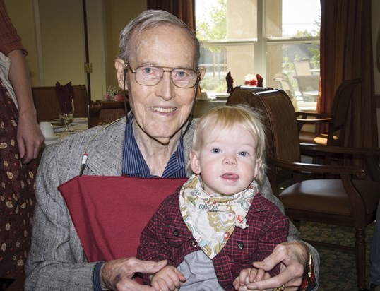 Bill with his great-grandson, August