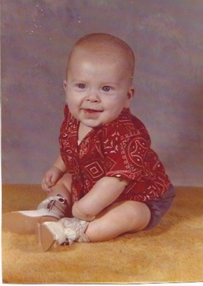 First Cowboy Boots and Western Shirt 4 months old 