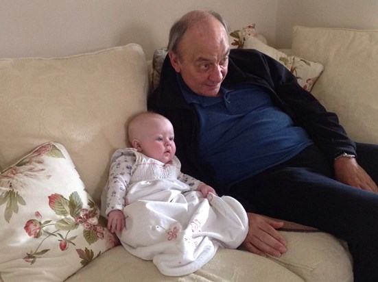 Grandad and Mia chilling out in Norfolk September 2013