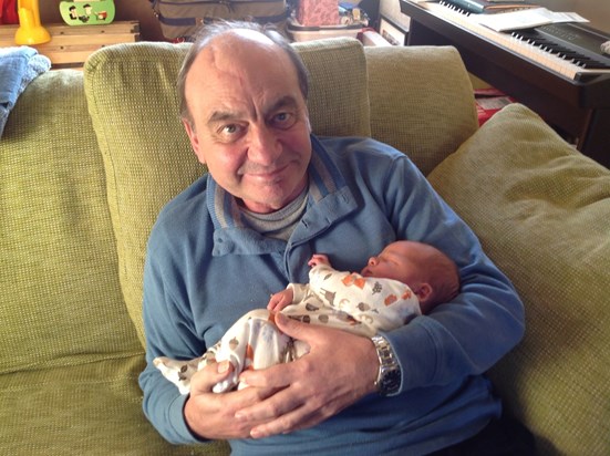 Proud Grandad with baby Will 07.11.14