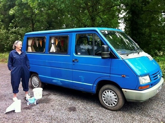 Working on Margaret the camper van 