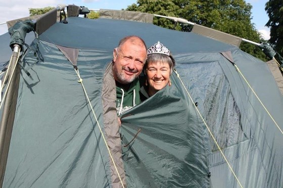 Clive and Denise Camping at Great Western’s 40th