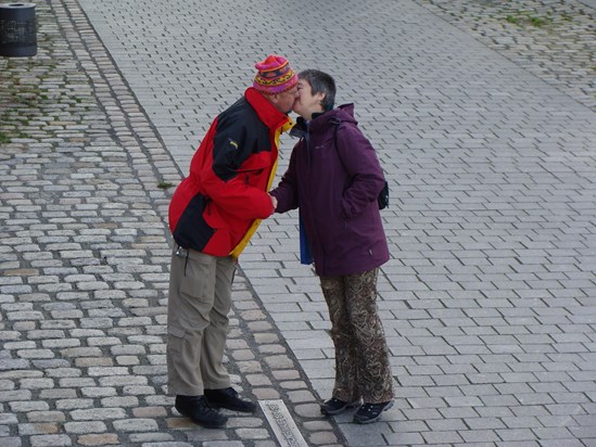A sneaky kiss in Berlin