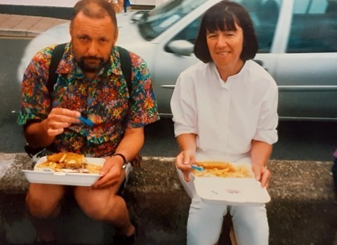 Fish and chips at Sidmouth 2001
