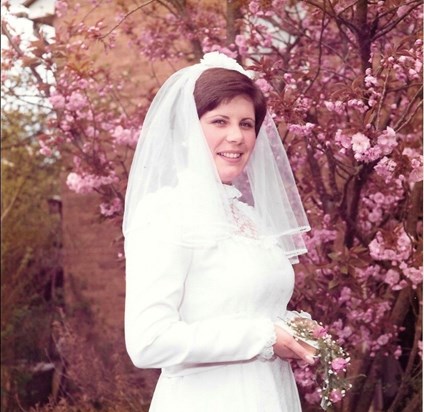 Mum on her wedding day - 1979