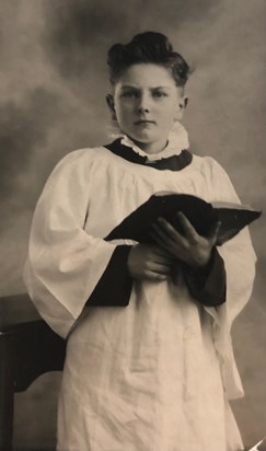 John as a Choir Boy at St Paul's Cathedral 