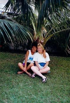 Karin and Melinda in Cancun 1990.
