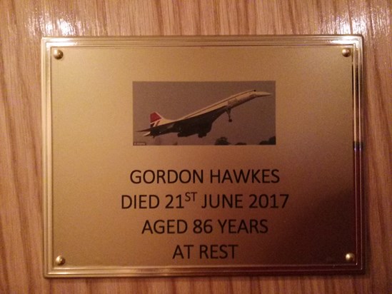 Name plate for Gordon
