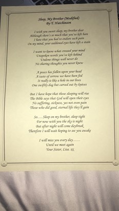 Poem from Lisa