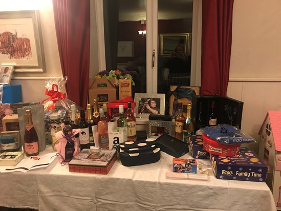 raffle prized&auction for MND Charity Night 2019 in memory of Jason 