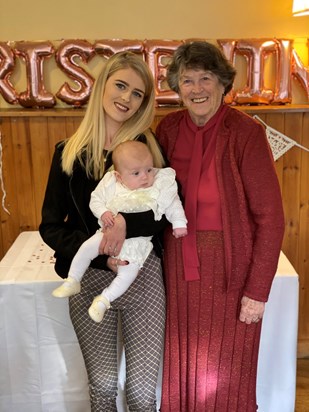 Big Smiles for Elsie‘s (Youngest Great Granddaughter) Christening xx