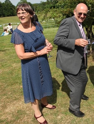 Auntie Elaine and Uncle Grenville at Holly's wedding 