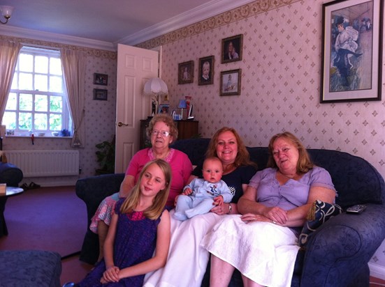 August 2011 with Mary, Sarah, Ben & Denise