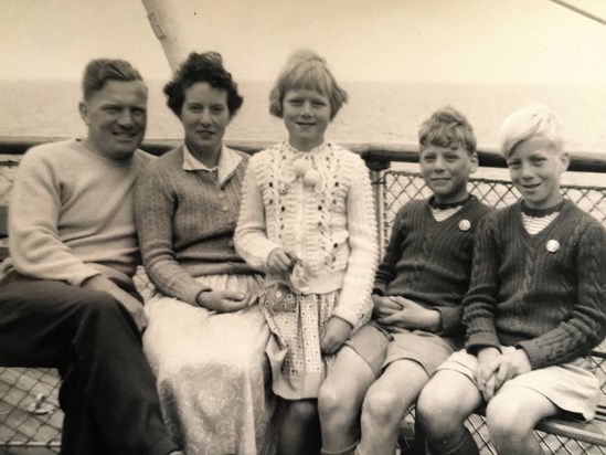 1957 with Gerry, Denise, Geoff & Peter