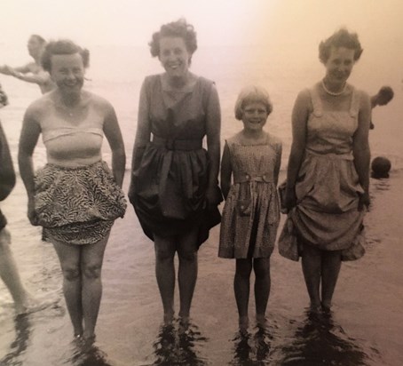 approx. 1957 in Scarborough with Kath, Barbara & Denise