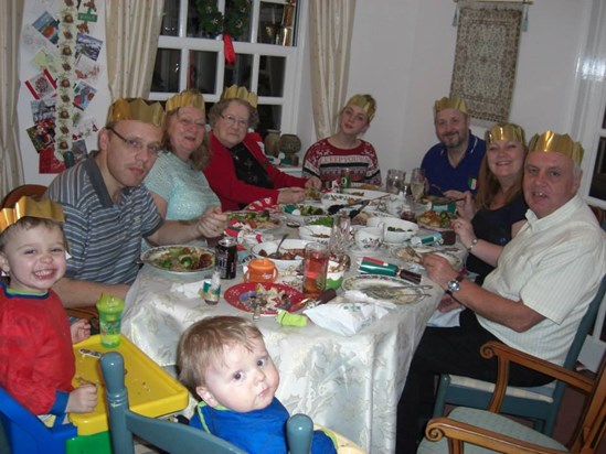 Christmas 2013 with Michael, Ben, Paul, Denise, Mary, Mark, Sarah & Peter