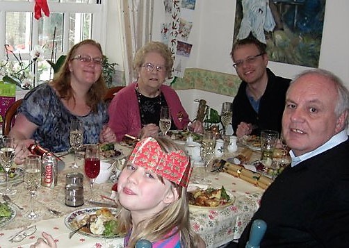 Christmas 2010 with Sarah, Paul, Peter & Mary