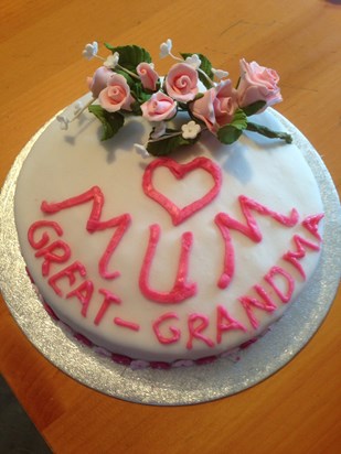 Memory cake for Joan's Birthday xxx