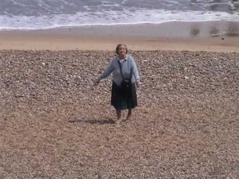 Olive walking from sea after touching water in memory brother Ernie whoseship Charybdis was  torpeto