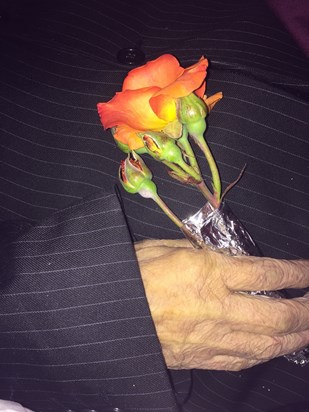 A rose for dad from mum x ??