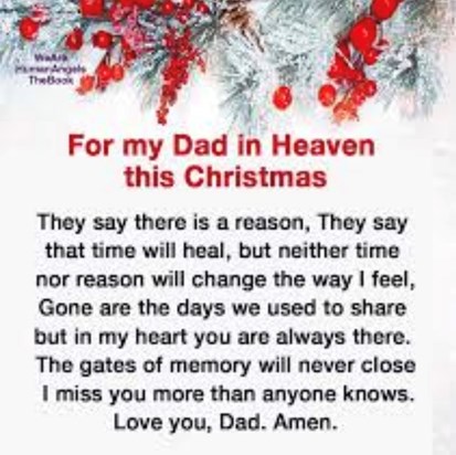 Missing dad at Christmas xXx