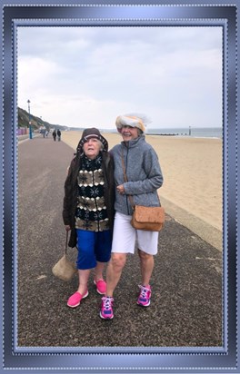 Mum and Dianne   beach prom