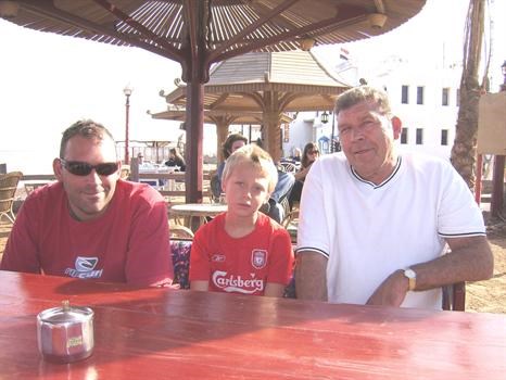 Nick, Jake and Dad when we went to Egypt