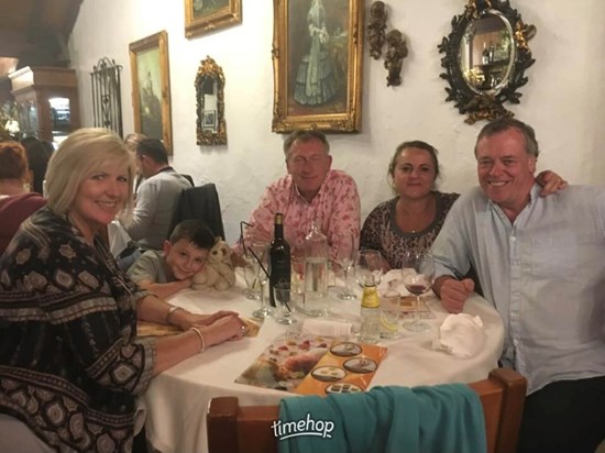 This was taken 3 years ago yesterday. We met Nigel and Yoli in Spain as they were only and hour away. We were only supposed to meeting at a vineyard for a glass of wine and we ended up having lunch dinner and then staying over!