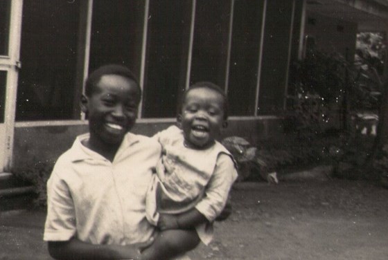 Big brother Tunde carrying Small brother Soji - 1967?