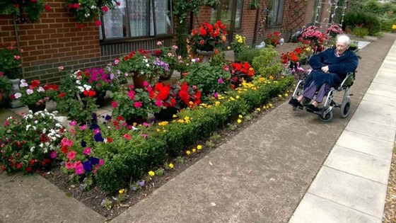 Enjoying a spin in the garden at Cransley