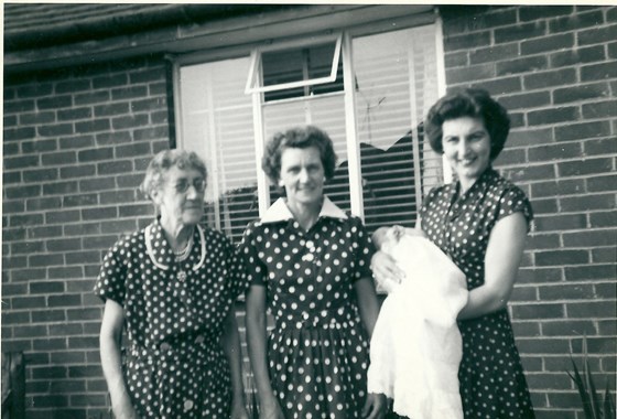 Debs or Mandy joins the clan with Granny (Spicer), Nanny (Millum) and Pat