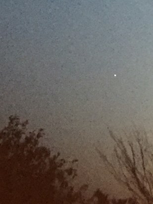 Reann just took a picture of daddy’s special star it’s the only one in the sky xxxx