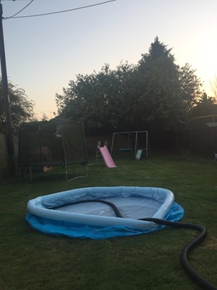 Your tried and tested way to fill the pool is working haha