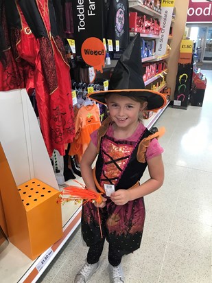 Halloween shopping ! As with everything it’s tinged with sadness.