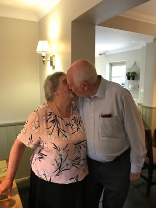 Celebrating their 60th wedding anniversary 