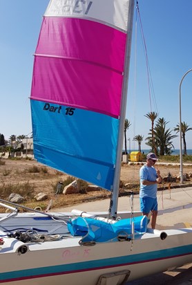 Ron with his Dart in the Mar Menor