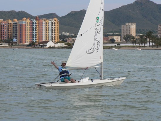 Ron out sailing on the Mar Menor