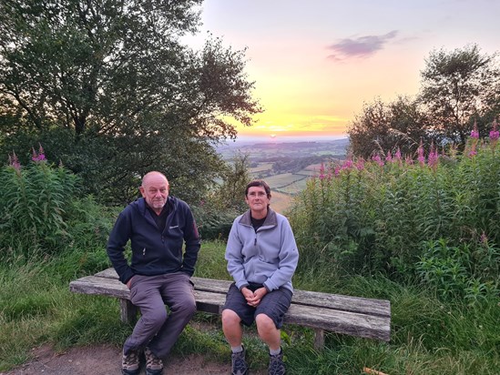 Old friends Kathy & John visiting Sutton Bank