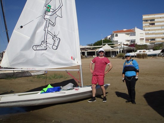 Ron and Lesley on a Sailing adventure on the Mar Menor