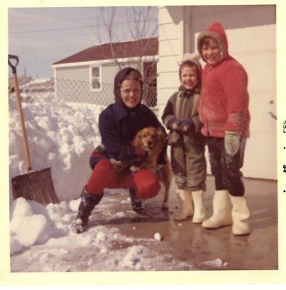 Beth with daughters Amy &  Julie. Winter 1964-65