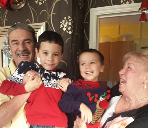 Noah & Moses with Grandma & Grandad